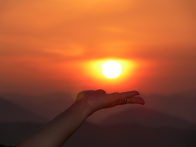 タカガラスヤマからの夕陽