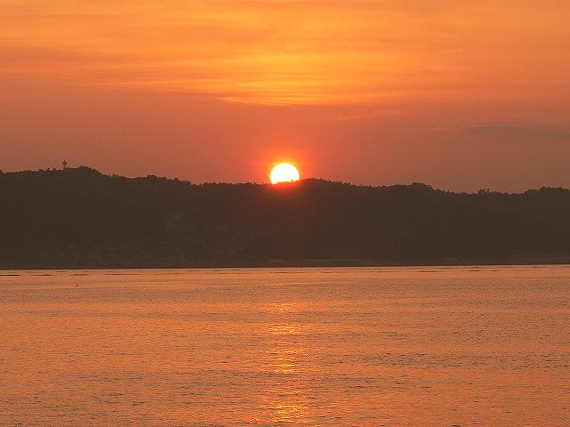 警固屋の夕陽