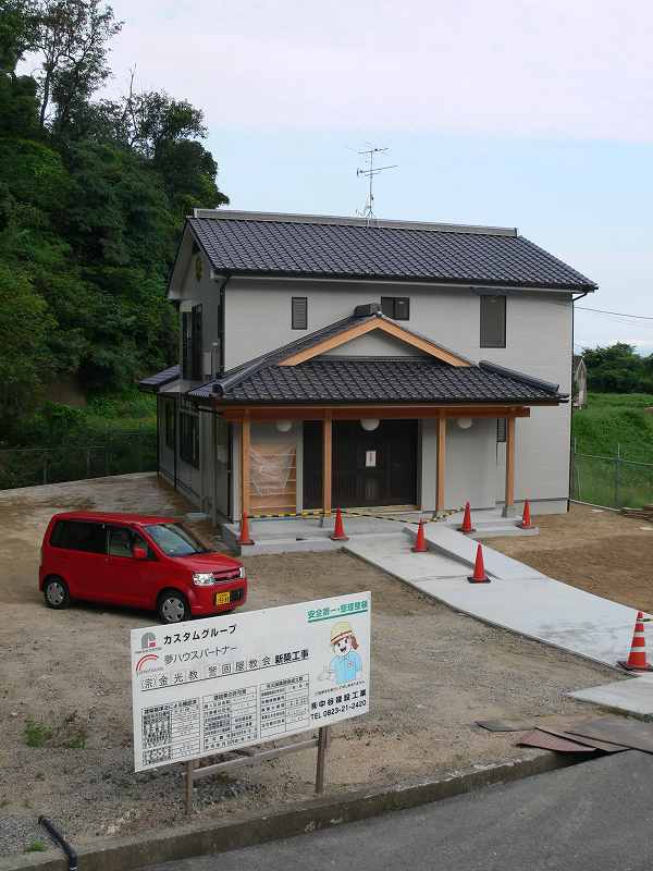 金光教警固屋教会「信心の御造営」お広前新築工事経過状況写真7月31日分です。