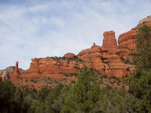 ボイントンキャニオンの奇岩全景