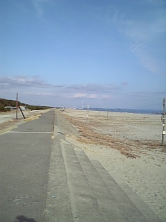 深沼海岸の北の風景