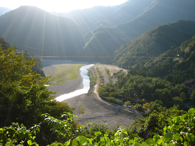 日本一の吊橋「谷瀬の吊橋」