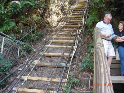 ブルーマウンテンズのトロッコ列車の線路