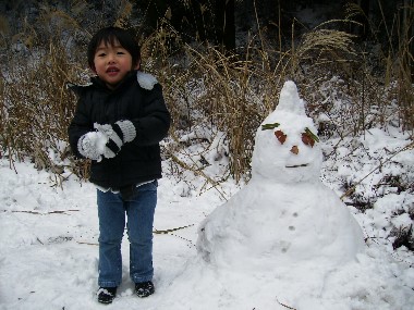 1月8日　雪だるまと