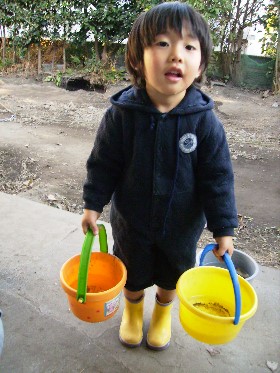 11月15日　庭遊び