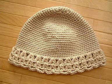 かぎ編み帽子