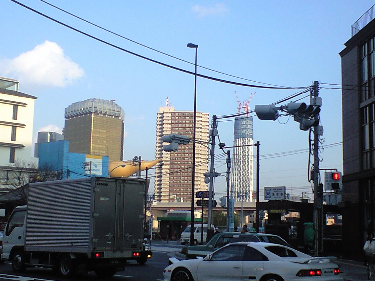 スカイツリーとビール