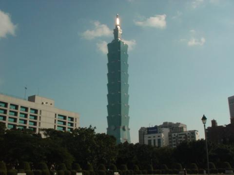 台湾１０１ビル。世界一だよ。