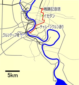 戦勝記念塔～クルンテープ橋