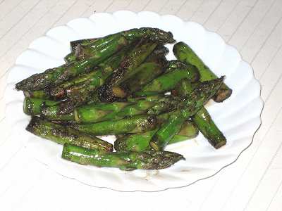 最後のアスパラ