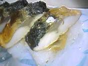 焼き鯖寿司切ったところ