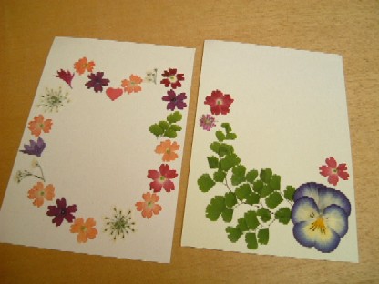 押し花はがき