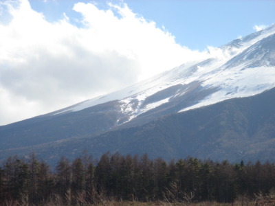 富士の斜面