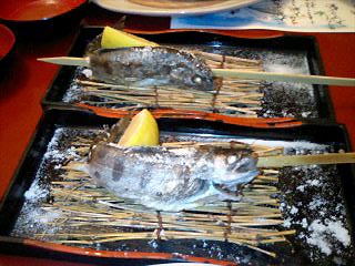 山女の囲炉裏焼き