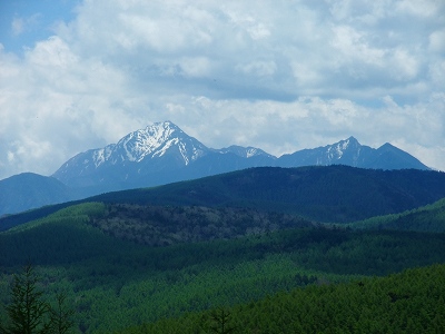 入笠山からみた山峰