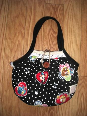 レトロブラックミニグラニーバッグ