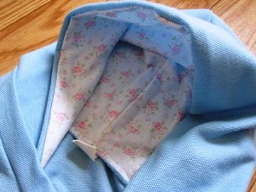 フードチュニック　ブルー2