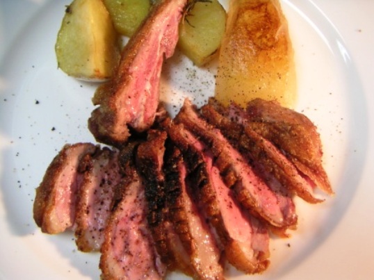 冬瓜、シャラン産の鴨のモモ肉