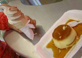 プリンとソフトクリーム