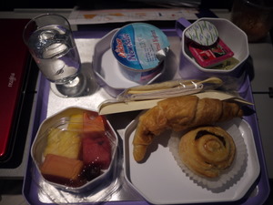 スリランカ航空の機内食（朝）