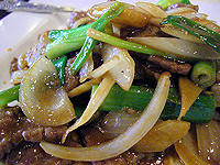 牛肉のねぎ・しょうが炒め