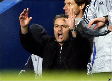 Boss Jose Mourinho is frustrated at Chelseas failure to find a goal - he sends on Arjen Robben and Shaun Wright-Phillips.jpg