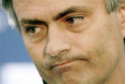 Jose Mourinho is seen during a press conference at the Mestalla Stadium in Valencia Monday April 9 2007.jpg
