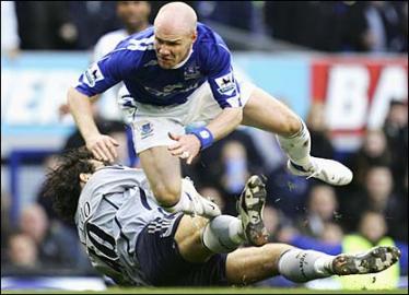 Andrew Johnsons early claims for a penalty are waved away by referee Mark Halsey.jpg