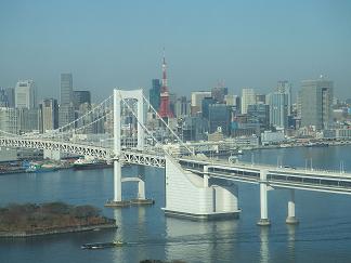 東京タワー&レインボーブリッジ.JPG