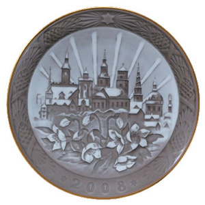 ロイヤルコペンハーゲン イヤープレート 2008 セピア