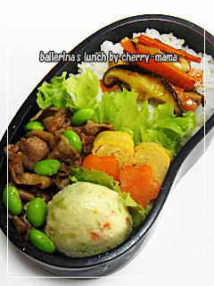 豚肉タレ焼き弁当３