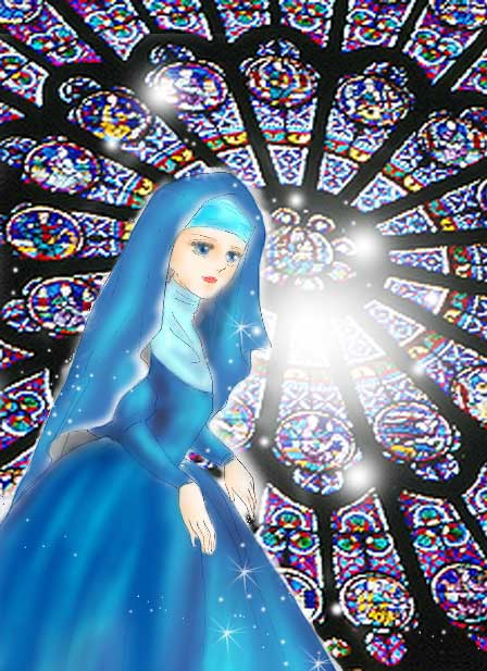 修道女とステンドグラス