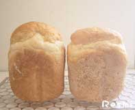 薄力粉パンと強力粉パンの大きさ比較