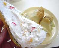 クリームをサンド