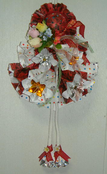 水玉と赤の壁掛け