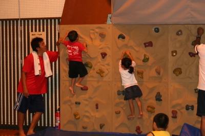 ロッククライミング練習