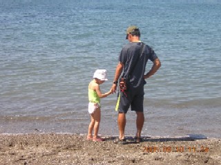 長者ヶ崎海岸にて