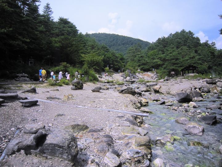 草津温泉、西の河原