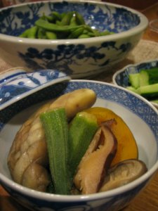 夏野菜の炊き合わせ