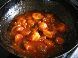 ホタテと海老の甘酢