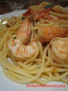 shrimp and fresh tomato pasta