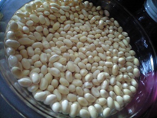浸したまめ。