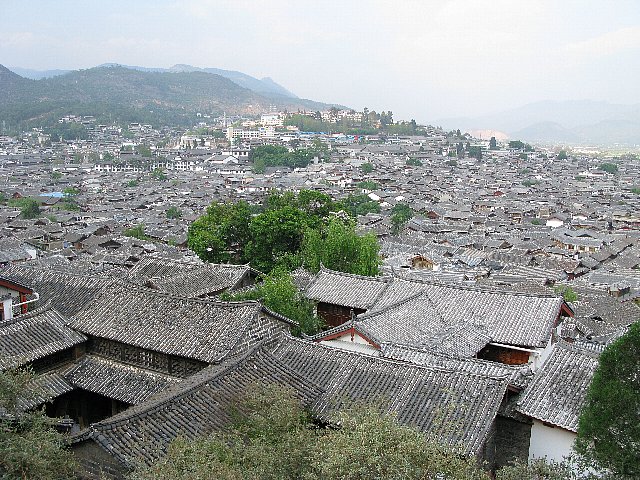 麗江古城　屋根々