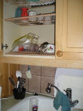 シンクの上に洗った食器をそのまま入れられます！