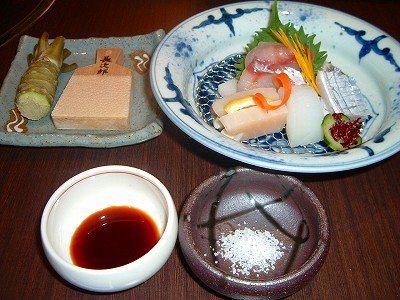 角上楼夕食お刺身