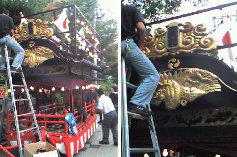 秋祭り準備