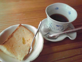 コーヒー＆シフォンケーキ（ふきのとう）