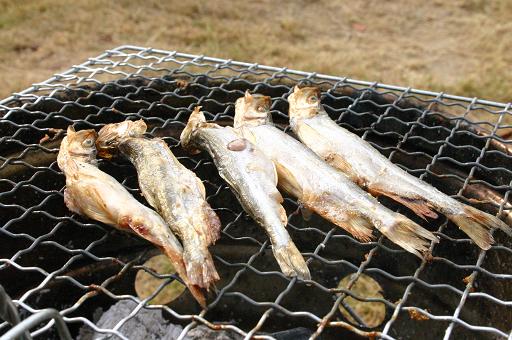 自分で炭で焼く！これ最高！