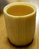 お手製竹のお猪口