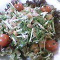 水菜とカリカリベーコンのサラダ